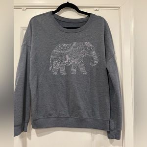 Elephant crew neck sweatshirt. Large